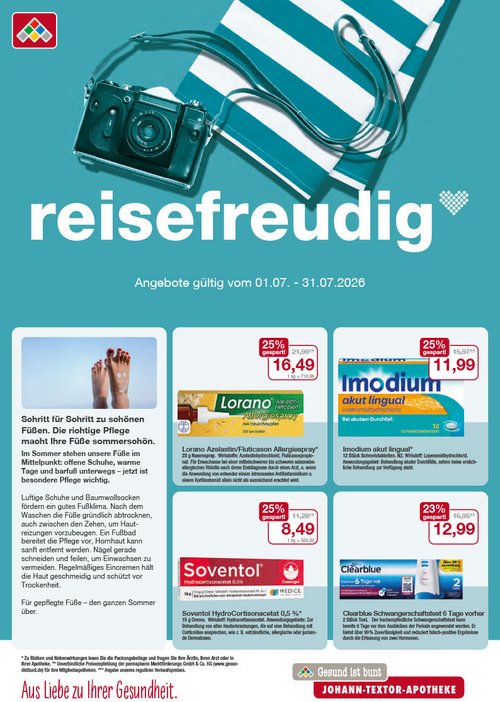 Flyer mit Juli-Angeboten Flyer mit Juli-Angeboten
