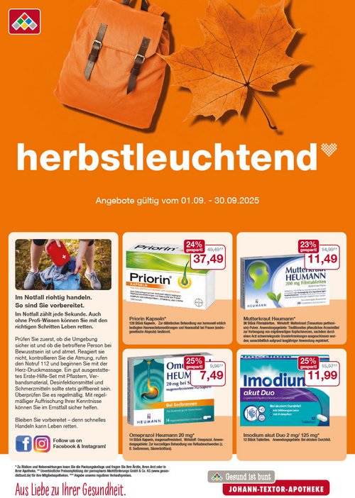 Flyer mit September-Angeboten