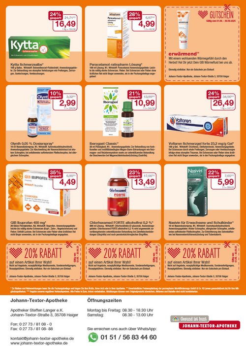 Flyer mit September-Angeboten
