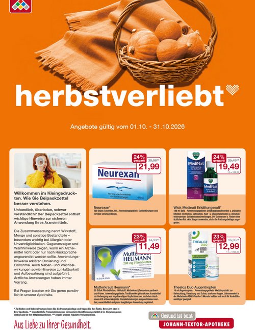 Flyer mit Oktober-Angeboten