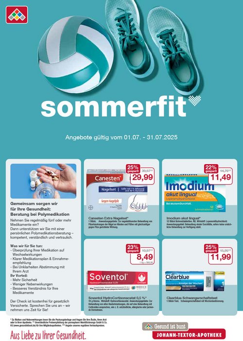 Flyer mit den Juli-Angeboten Flyer mit den Juli-Angeboten